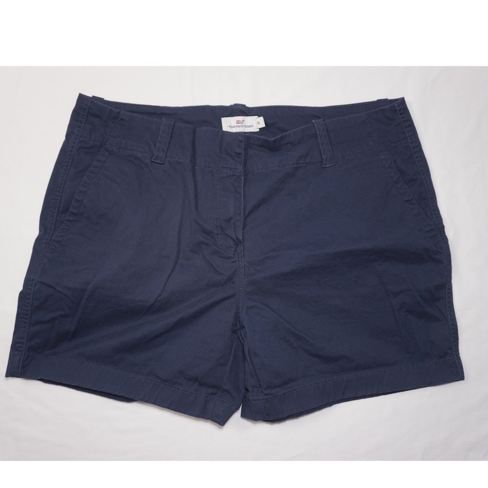 Vineyard Vines Size 10 Navy Blue Chino Shorts Whale Logo